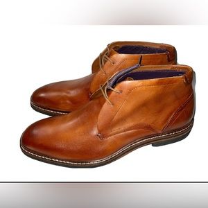 Ted Baker London Mens Tan Brown Azzlan Leather Derby Boot Lace Up Shoe US 13 NEW